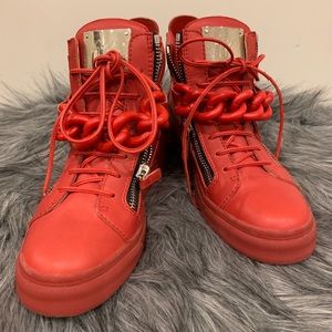 Red Giuseppe Zanotti Sneakers , Size 7 women’s